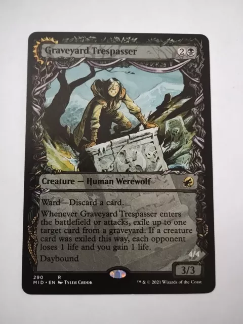 Magic The Gathering Innistrad Midnight Hunt Graveyard Trespasser Showcase Exc Co