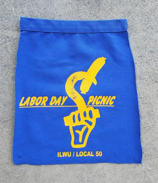 1990's ILWU LABOR DAY PICNIC FLAG - International Longshore and Warehouse Union