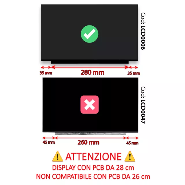 Display 15,6 compatibile con HP 2S914EA 2S915EA 2S916EA [30pin 1920x1080] 2