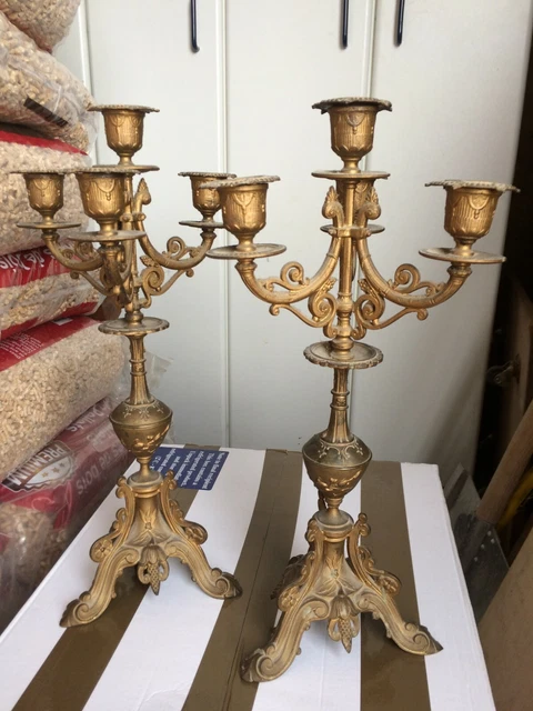 Chandelier à 4 Branches En Métal Argenté - 35x62 Cm, Pose Ou Suspension - Compatible Bougies Tige Jusqu'à 22 Mm - 2