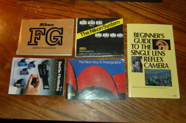 Collection of NIKON CAMERA PAPERWORK MANUALS, VINTAGE