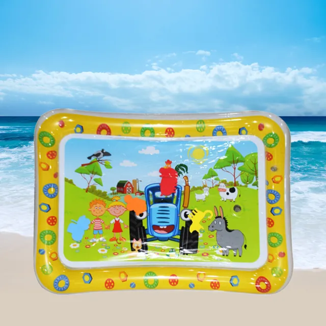 Animal Water Mat PVC Baby Water Play Mat Double Edge for Activity (Car) #F
