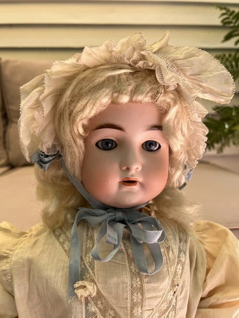 Bruno Schmidt 25” Antique Doll On French BJCB W Antique Clothing