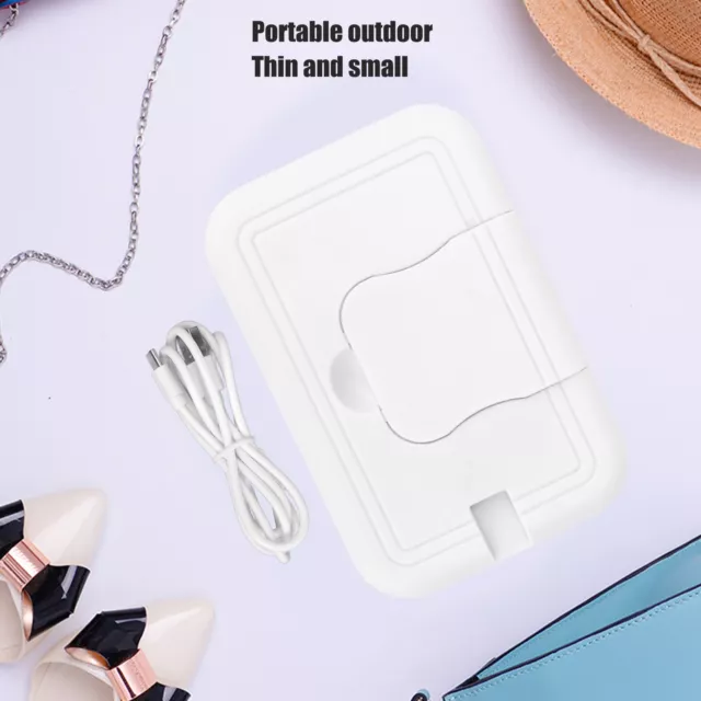 (White)Travel Wipes Warmer Portable Thermostat Temperature USB Fast Heating XXL