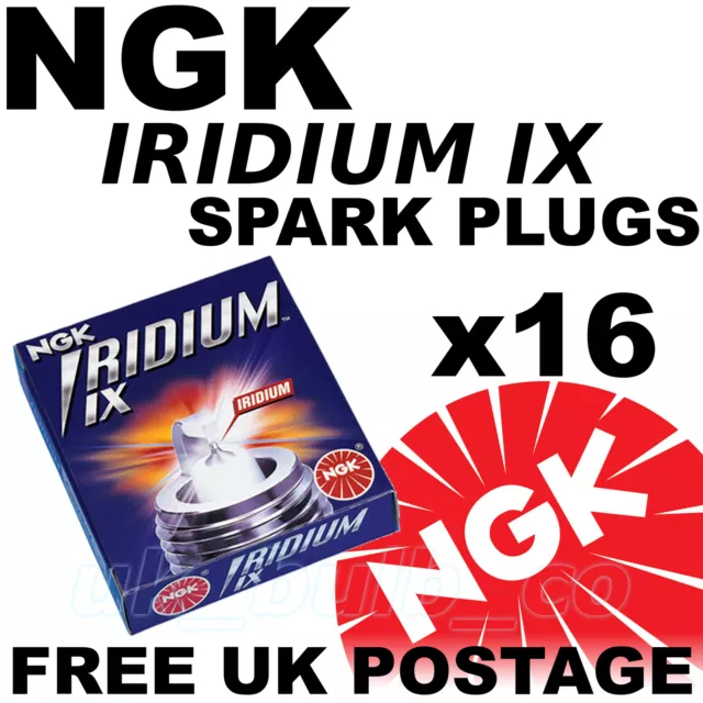 16x NGK IRIDIUM IX UPGRADE Spark Plugs MERCEDES S500 5.0 220 Series V8 98-> 5464