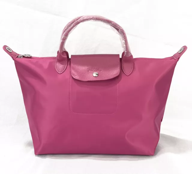 New Longchamp Le Pliage Neo Pink 1515 Crossbody / Top Handle Tote Bag