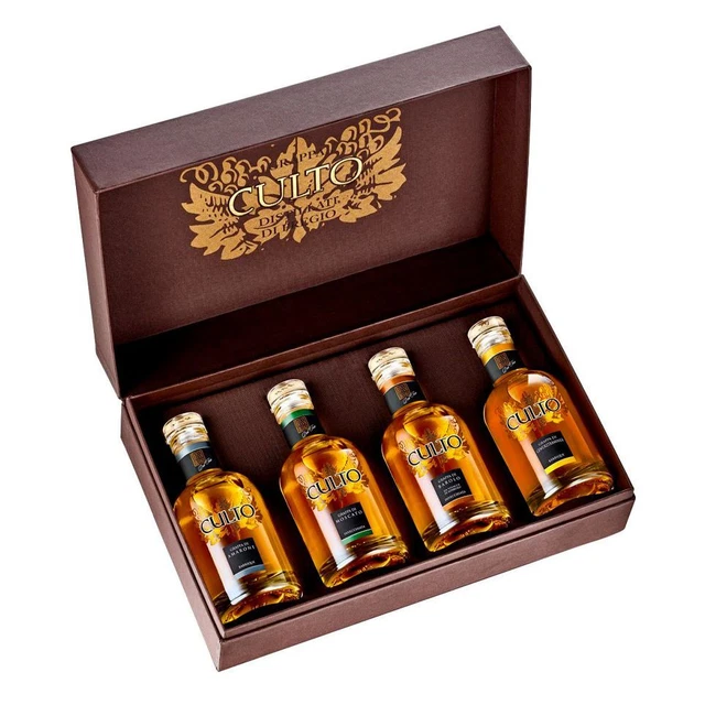 Mini CULTO Confezione 4 Grappe Rossi d'Asiago 40° 20 cl.