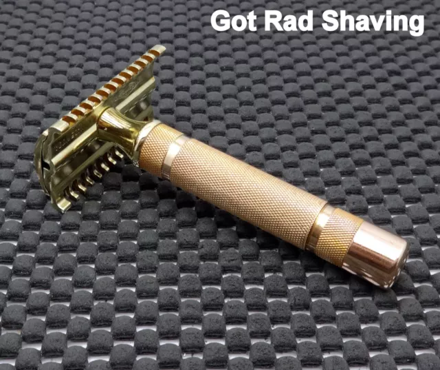 Vintage 1930's Gillette NEW Long Comb 3 Piece DE Safety Razor Clean!!