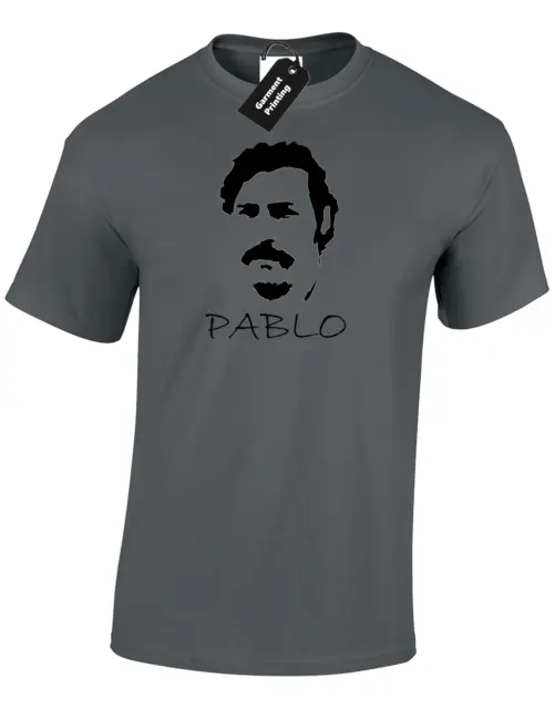 Pablo T-Shirt Da Uomo Escobar Drug Lord Cartel Retro Narcos Medellin Top 12
