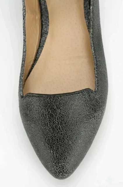 Kelsi Dagger Brooklyn KDB Yelle flats Leather Ankle Wrap Size 10 Gray 2