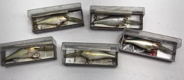 LOT OF 6 Rapala Risto Rap RR-7 SD Shad Alose New Deep Runner