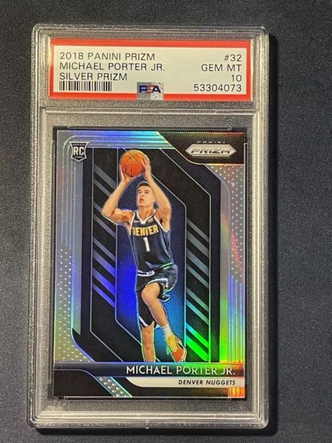 Prizm Michael Porter Jr. Silver Prizm Rookie RC 2018-19 PSA 10 #32 Nuggets