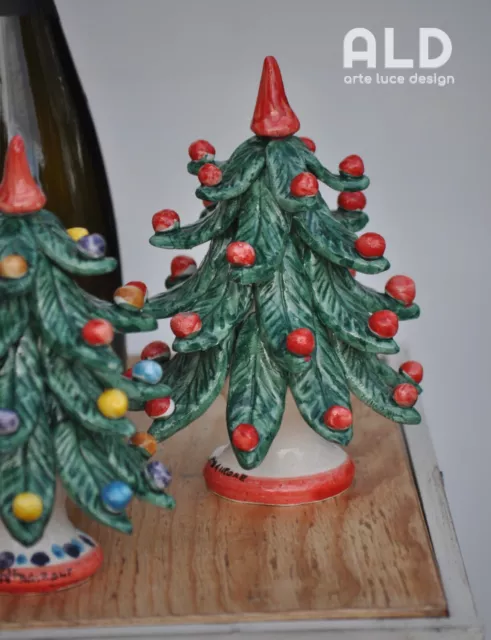 Albero di natale in ceramica di Caltagirone soprammobile decorazione natalizia 3