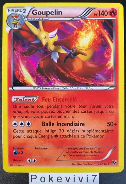 Carte Pokemon GOUPELIN 26/146 Holo XY de Base FR