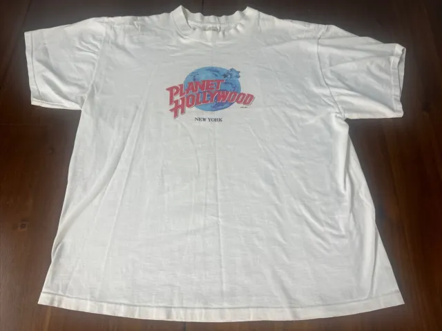 Planet Hollywood New York 1991 Single Stitch Shirt Size XL 90s Vintage