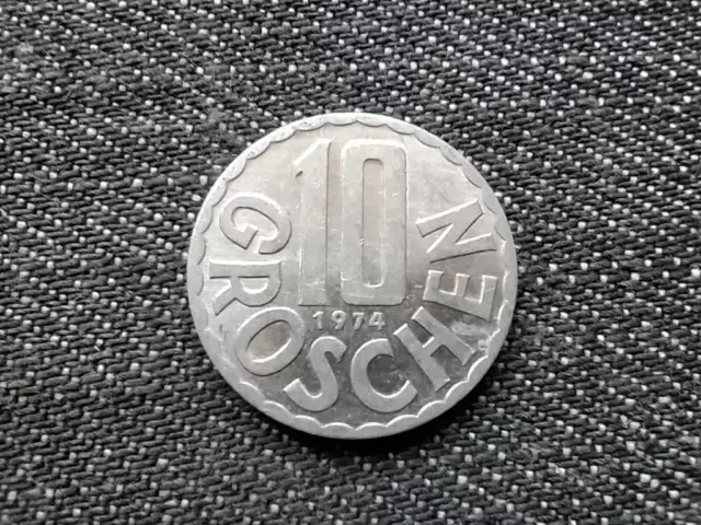 Austria 10 Groschen Coin 1974
