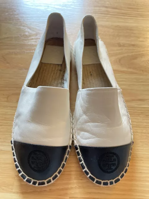 Tory Burch Womens Leather Color Block Espadrille Flats 7 LNC