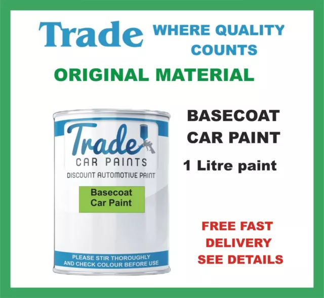 GMC  Basecoat Car Paint ANY COLOUR TO MATCH YOUR CAR COLOUR / CODE 1 Litre