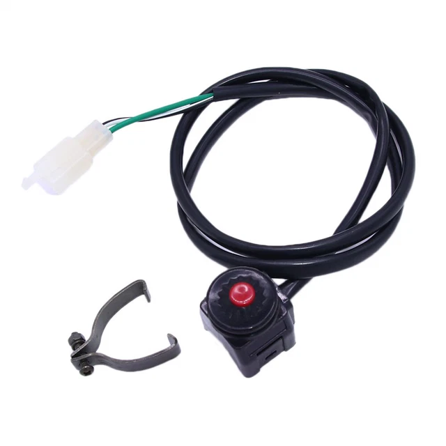 Universal Motorcycle Kill Switch Red Push Button Horn Starter For 22mm Handlebar