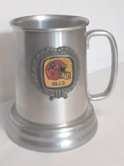 Buffalo Bills metal beer stein mug tankard helmet logo