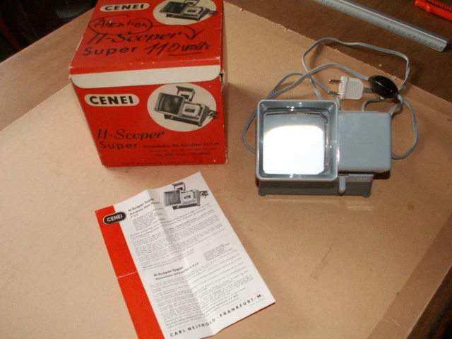 Ancienne Visionneuse Diapositives  Cenei H Scoper Super 110 Volts Photo Argentiq