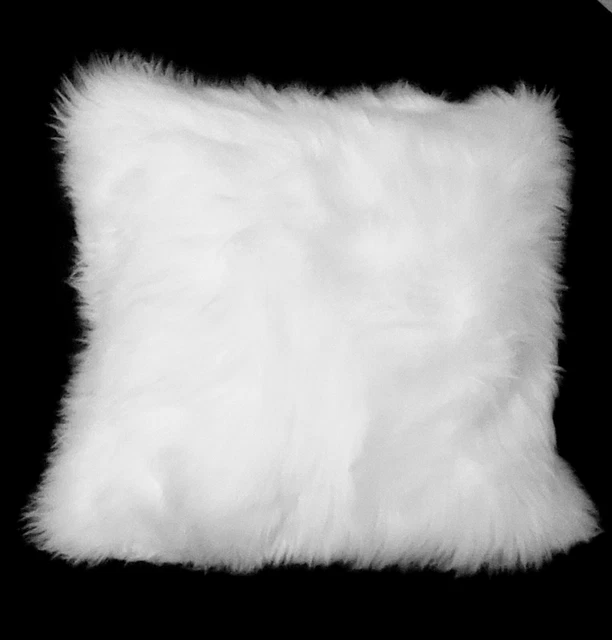 WHITE FAUX FUR throw pillow cushion cover IKEA 20