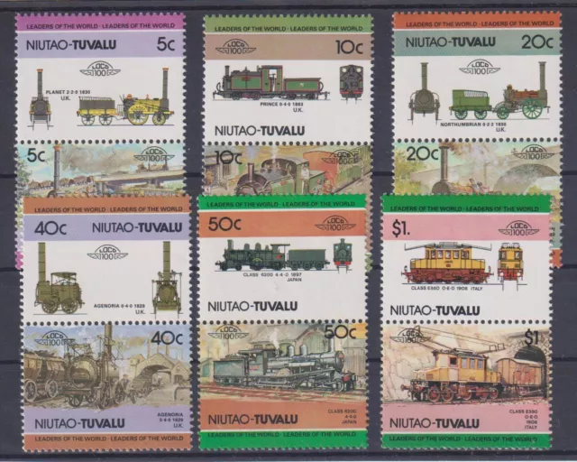 Tuvalu Niutao: Nr. 9-20 ** postfrisch / Lokomotiven 1984