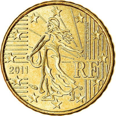 [#766548] France, 10 Euro Cent, 2011, TTB, Laiton, KM:1410