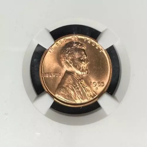 1955-S Lincoln Wheat Cent ~ Ngc Ms 67+ Rd ~Beautiful Coin~