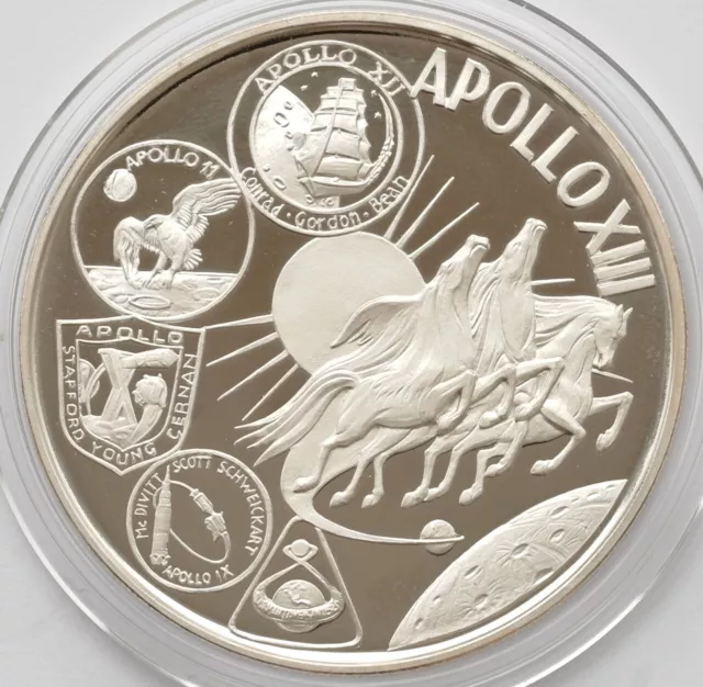 Fujairah 10 Riyals 1970 Apollo Xiii Silver Proof