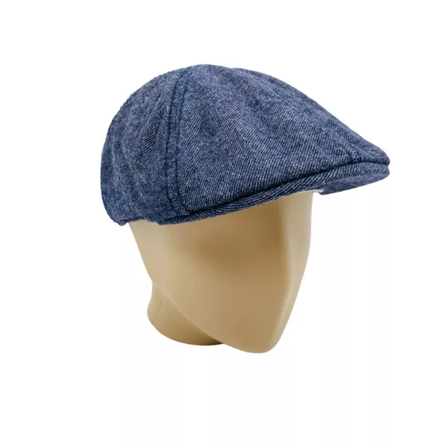 Camel Active Hommes Grisâtre Logo Bleu Laine Mélange Plat Chapeau Taille L