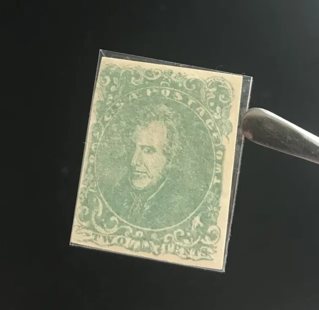 PXSTAMPS U.S CSA Confederate States 1862 #3 Andrew Jackson 2c Green MNG $800 PX2