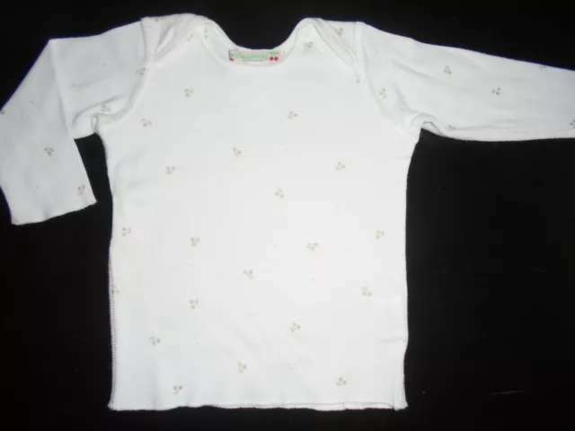 BONPOINT T-Shirt Manches Longues Motifs Brillants (Cerises) Fille 6 mois