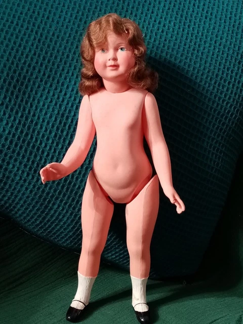 Antike Petitcollin Zelluloidpuppen 35 cm