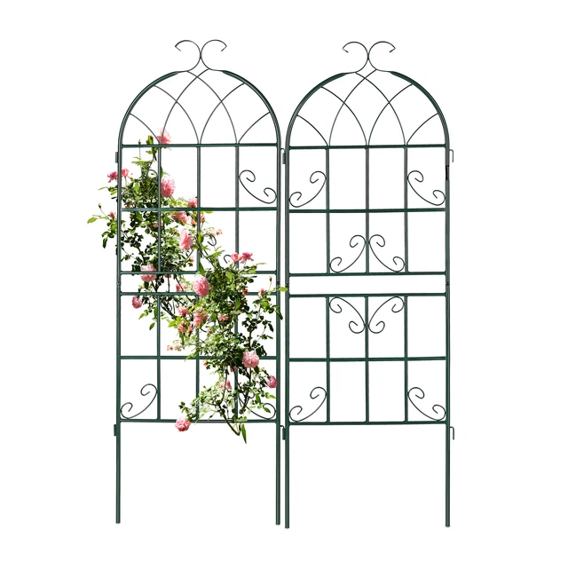 Rankgitter Rankhilfe Blumenspalier Rosengitter Metall Spalier Rankgerüst 2er Set
