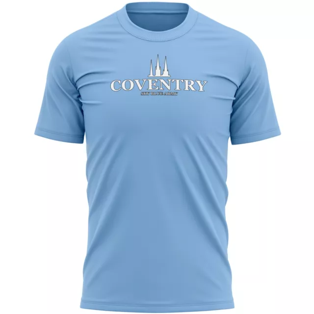 Coventry Sky Blue Army T Shirt Mens Football Sports Event City Him Play Up Cov