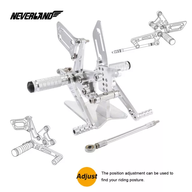 Motorrad Fußrastenanlage Einstellbare Rearsets Für Suzuki GSXR1000 2000-2004