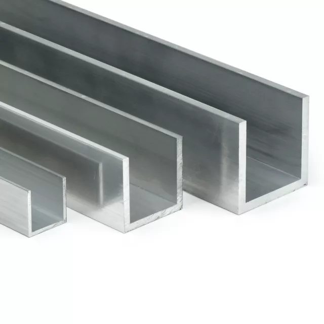 Profilo a U alluminio 10x10x10x1mm lunghezza a scelta alluminio AlMgSi05 F22 binario U