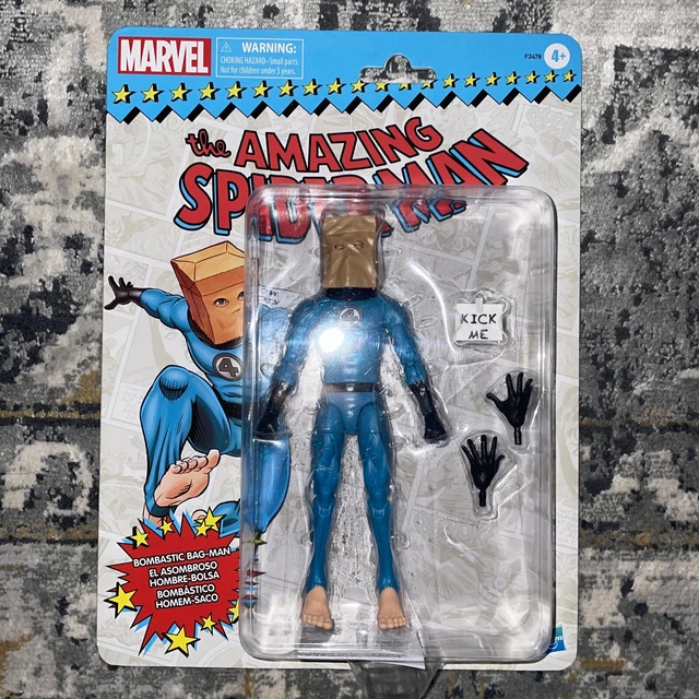 New Sealed Marvel Legends Bombastic Bag Man Amazing Spider-Man Retro Figure 6"