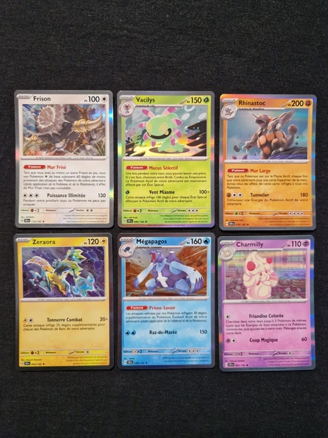 LOT DE 6 cartes Pokémon RARES HOLO EV7 couronne stellaire FR neuf EUR 2 ...