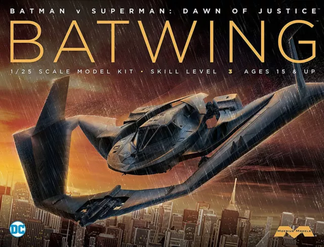 Batwing Batman V Superman Batmobile Batplane 1:25 Model Kit Bausatz Moebius 969