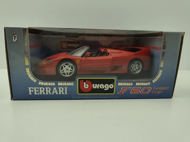 Burago 1/18 – Ferrari F50 Hard Top Rouge 1995, Occasion, Boîte Incluse