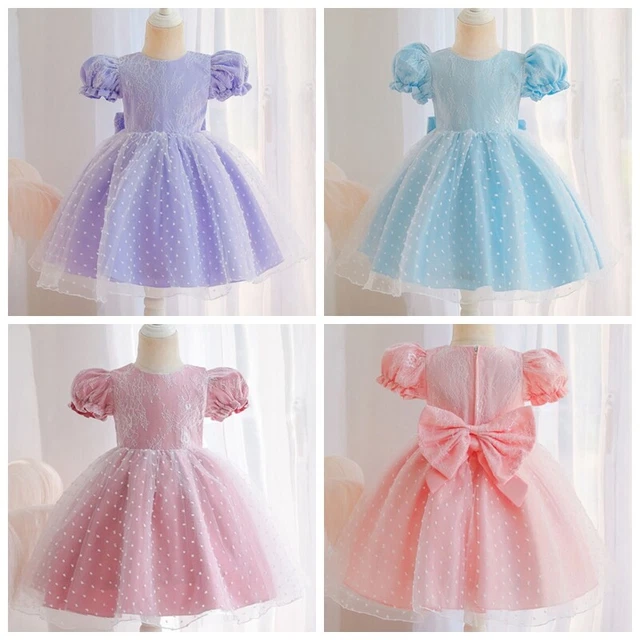 Toddler Baby Girls Bowknot Princess Dress Wedding Birthday Party Formal Gowns