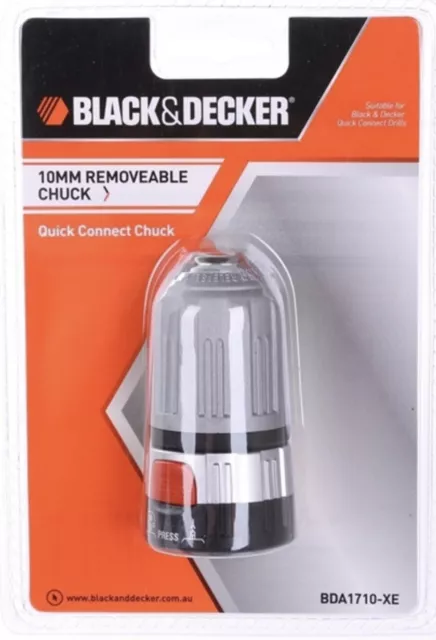 2 X Black & DECKER 10mm Quick Connect Removable Chuck - Brand New Free Postage!