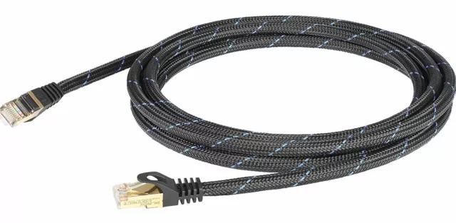 Black Connect HiFi hochwertiges Cat 6a Netzwerkkabel, 1 m/1,5 m/2 m/3,5 m/5 m