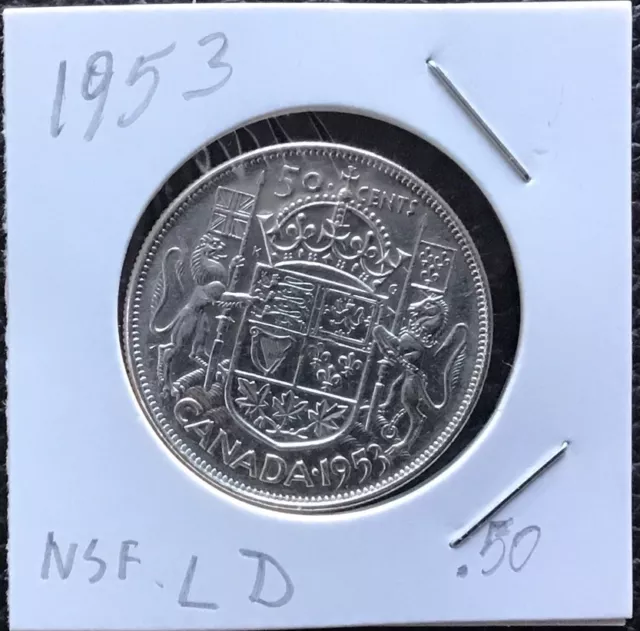 1953 LD/SF Canada Silver 50 Cents