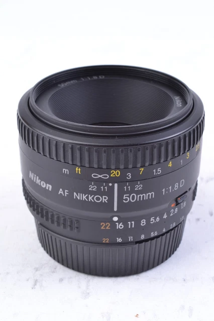 Lente Nikon AF Nikkor 50 mm f/1,8D Prime para cámara #T15898