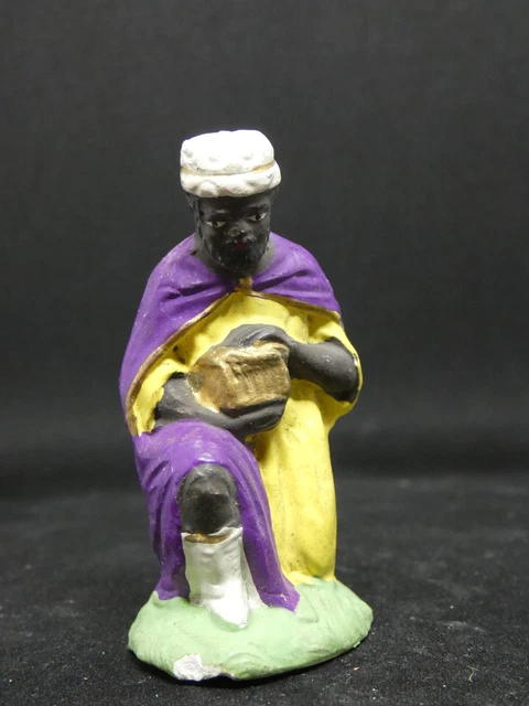 ANCIEN SANTONS DEVINEAU. 3 rois mages melchior-balthazar-gaspard taille