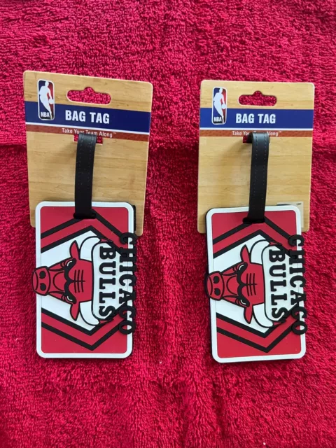 2 ~  Chicago Bulls - NBA ~ Luggage Bag Tag ~ NEW