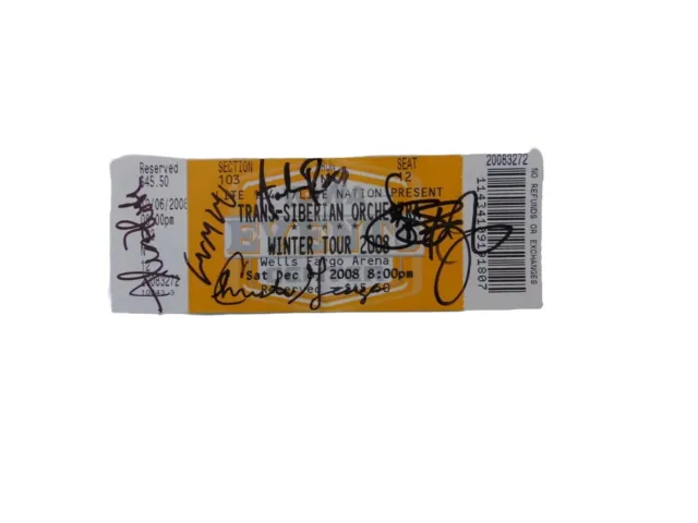 "Trans-Siberian Orchestra" Group Signed Concert Ticket